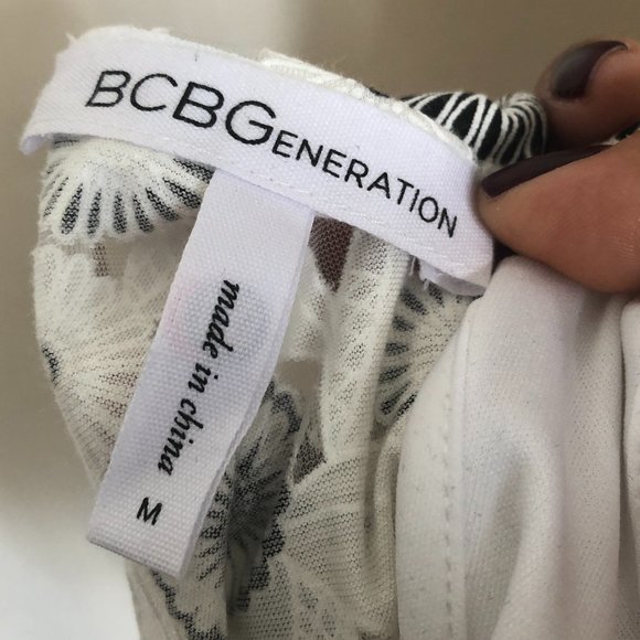 BCBGeneration White and Black Floral Dress - Picture 10 of 11